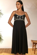 Load image into Gallery viewer, Black Whimsical Embroidered Dress
