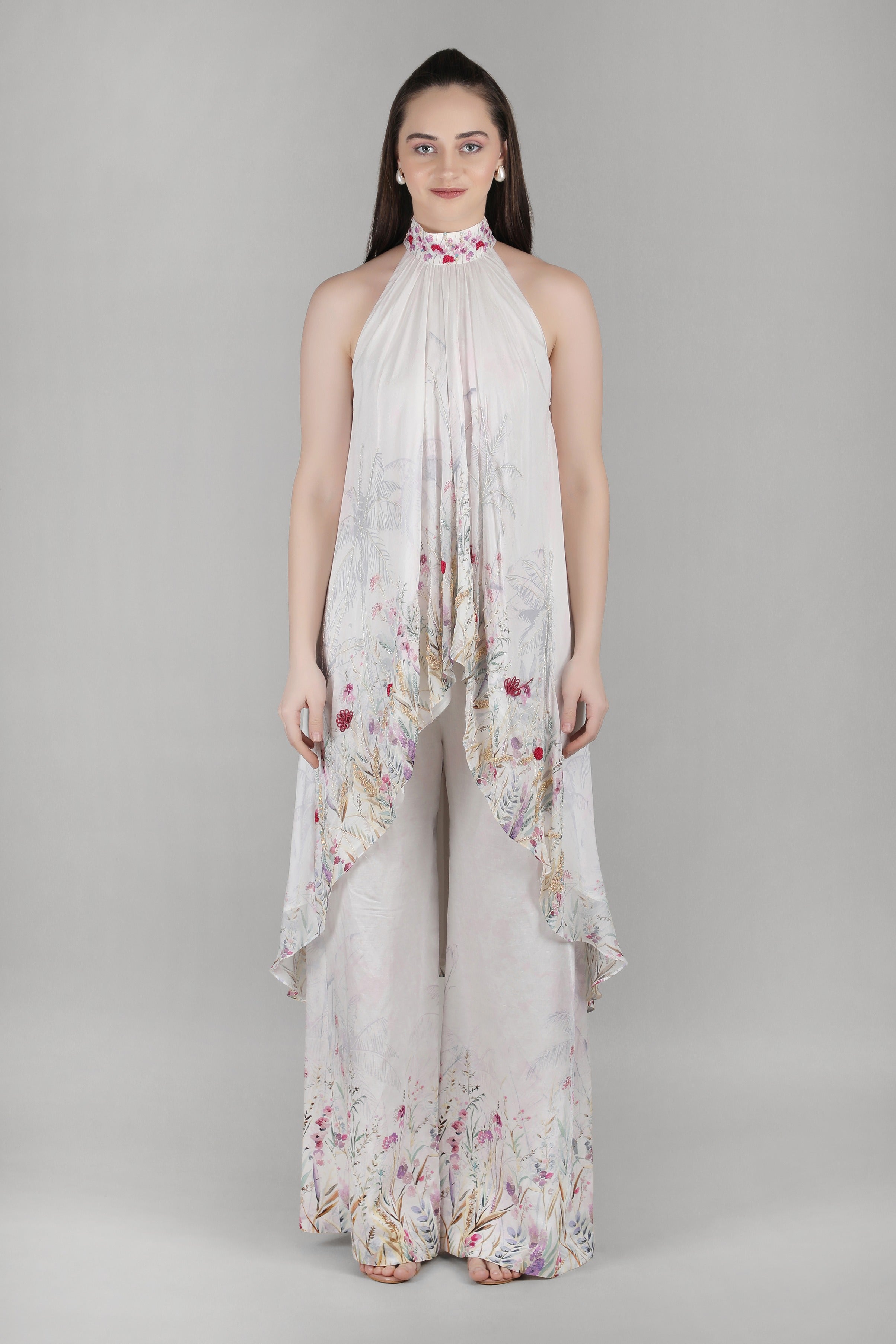 Ivory Palm Halter Co-ord set