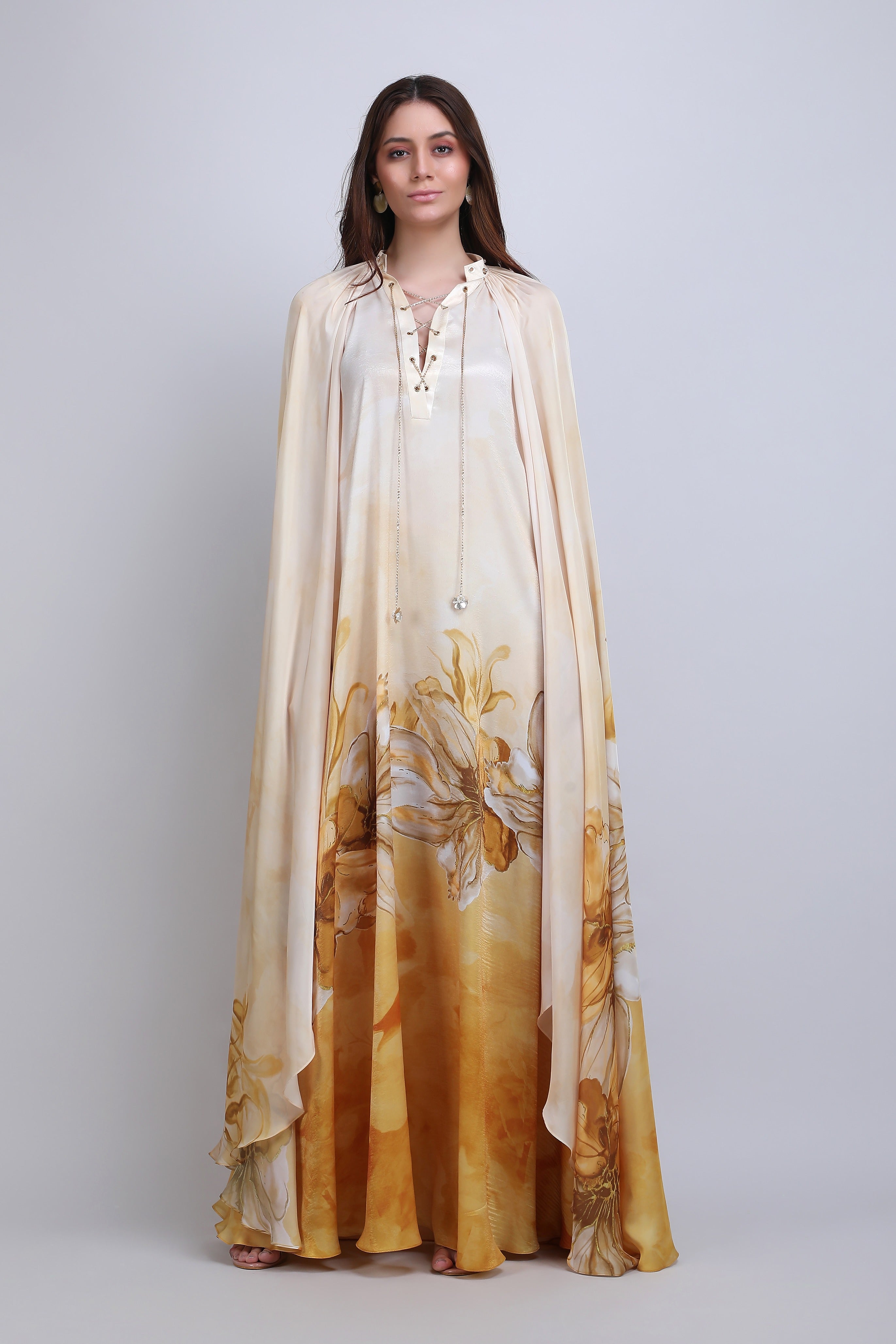 Orchre Floral muse dress