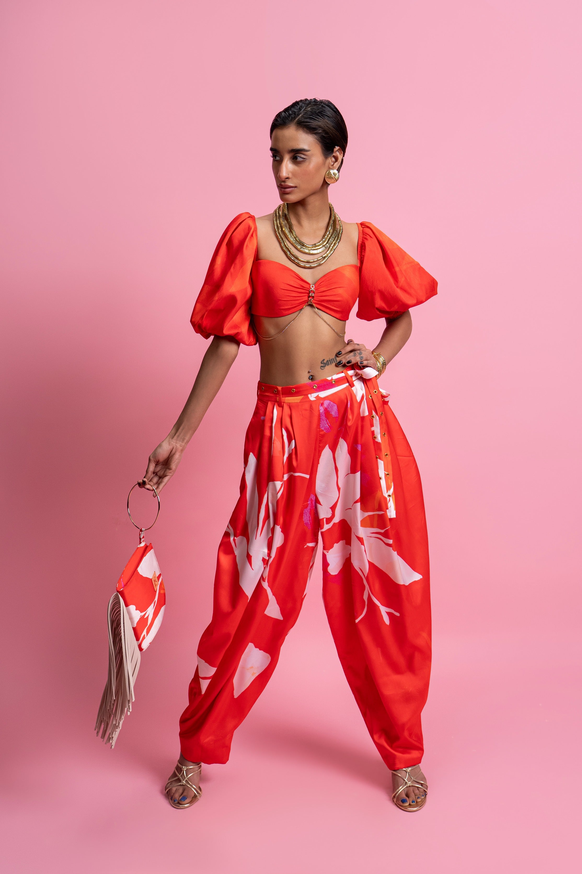 Coral Bloom Structured Co-ord set