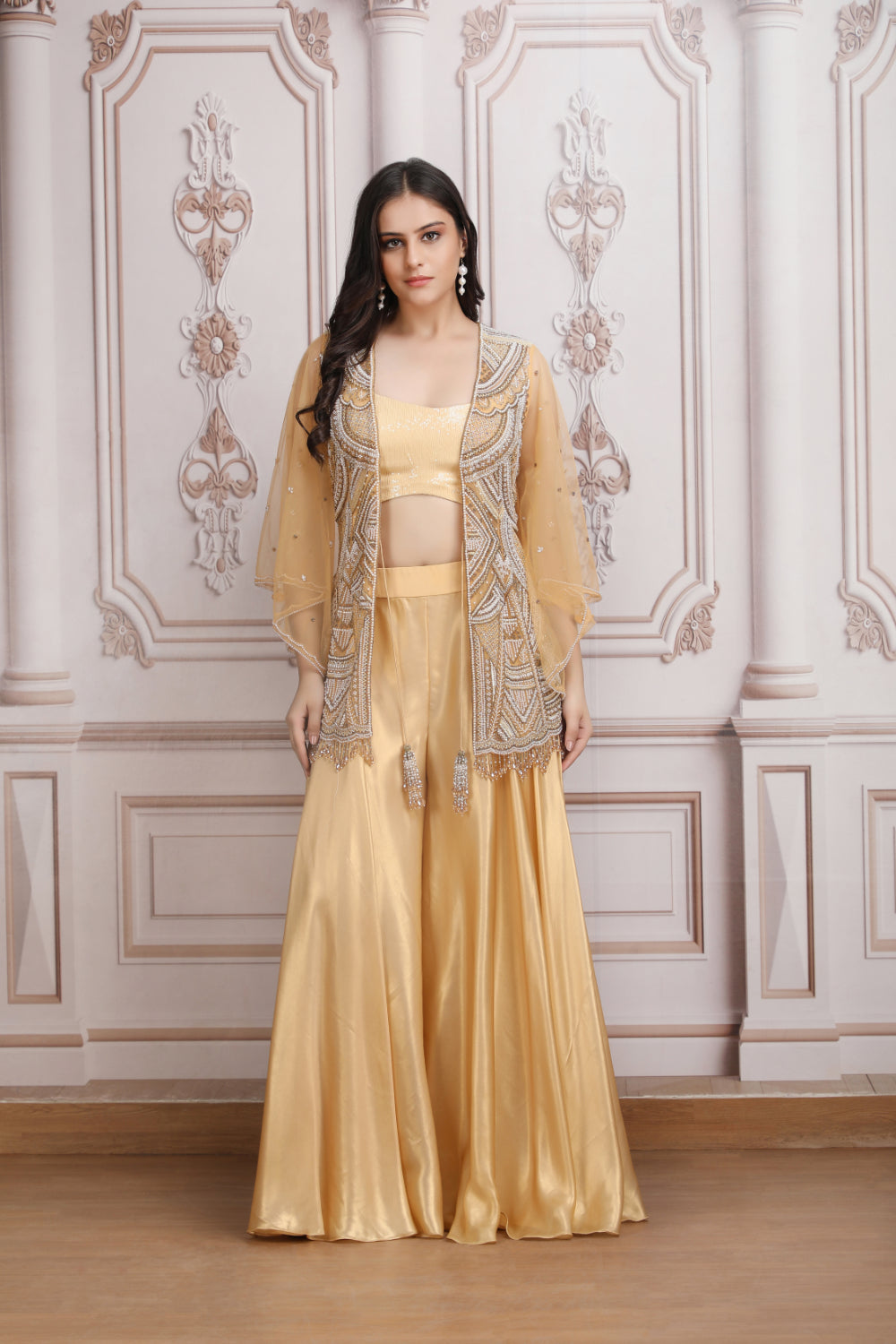 Jacket Set With Heavy Embroidery