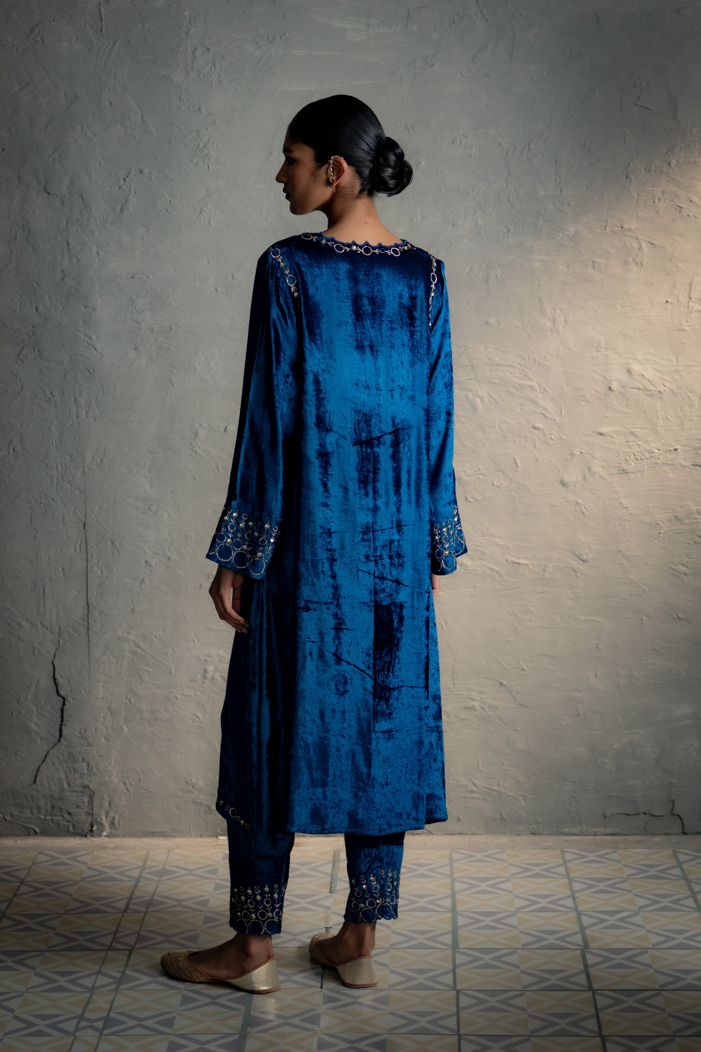 Phiran Style Velvet kurta Set