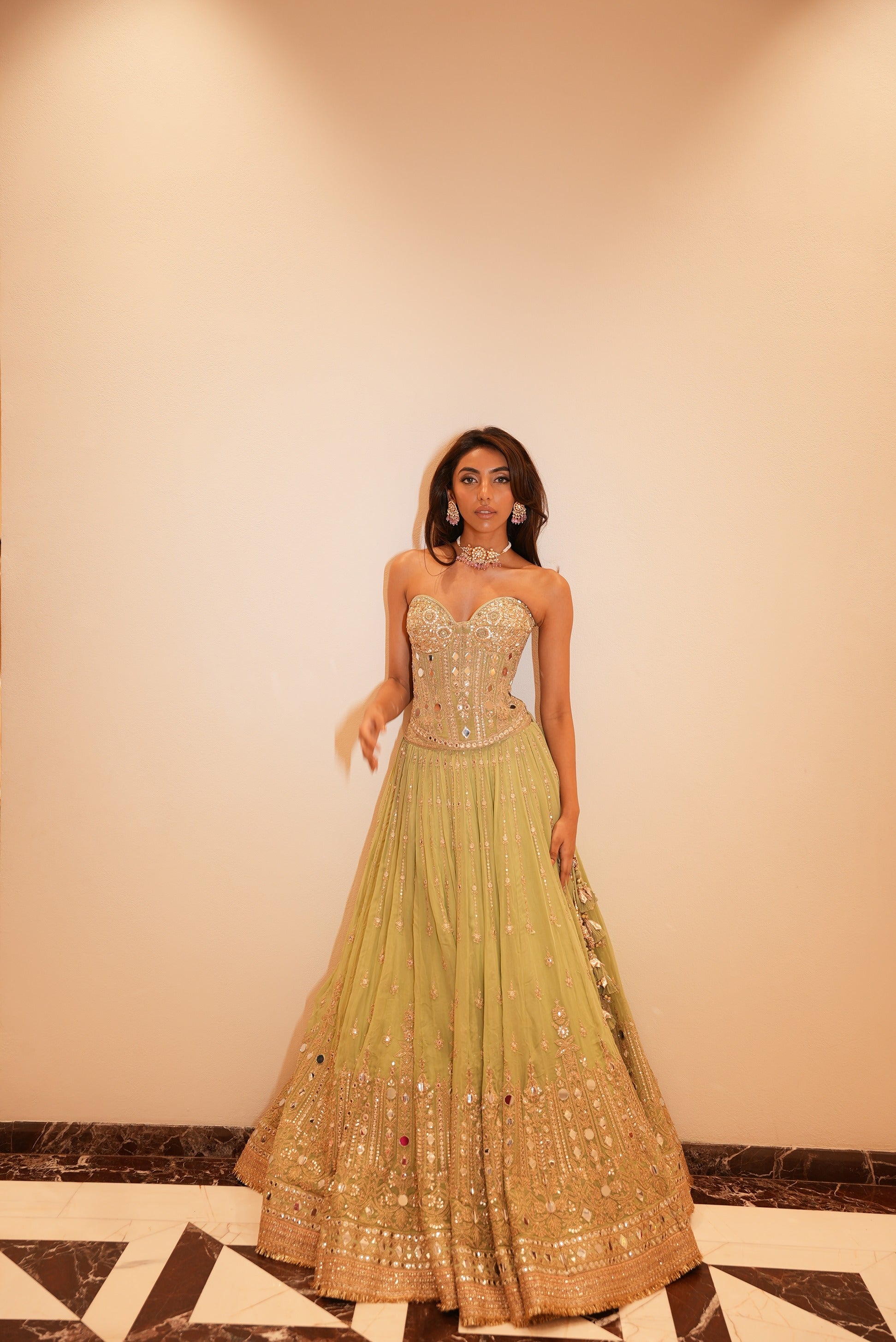 Mallaikaa Chheda in Zivaya Lehenga Set