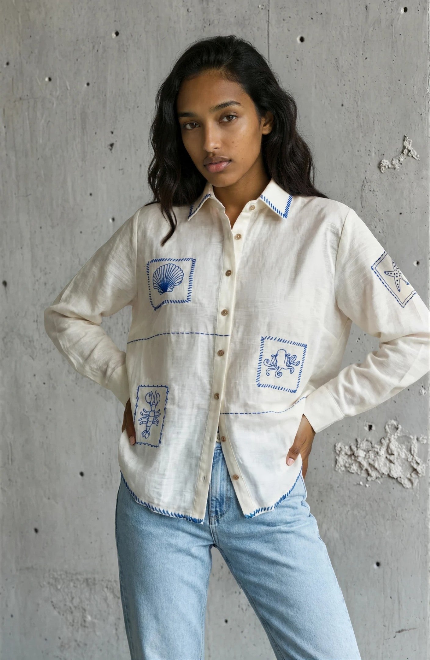 Sea Ink Shirt Dress