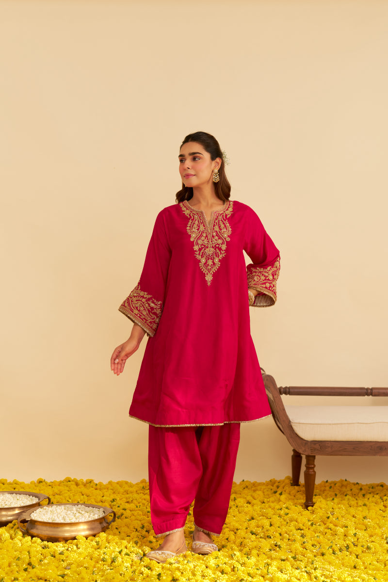 Marwa-Short Chauga With Salwar