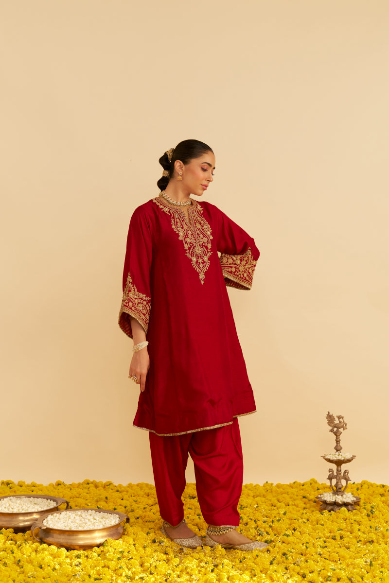 Marwa-Short Chauga With Salwar