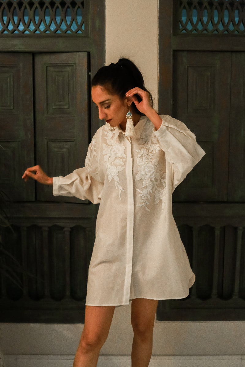 Ivory Patchwork Dress