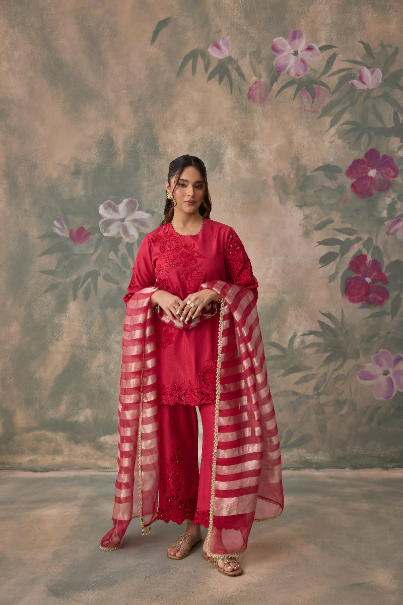 TEAL TISSUE ORGANZA DUPATTA