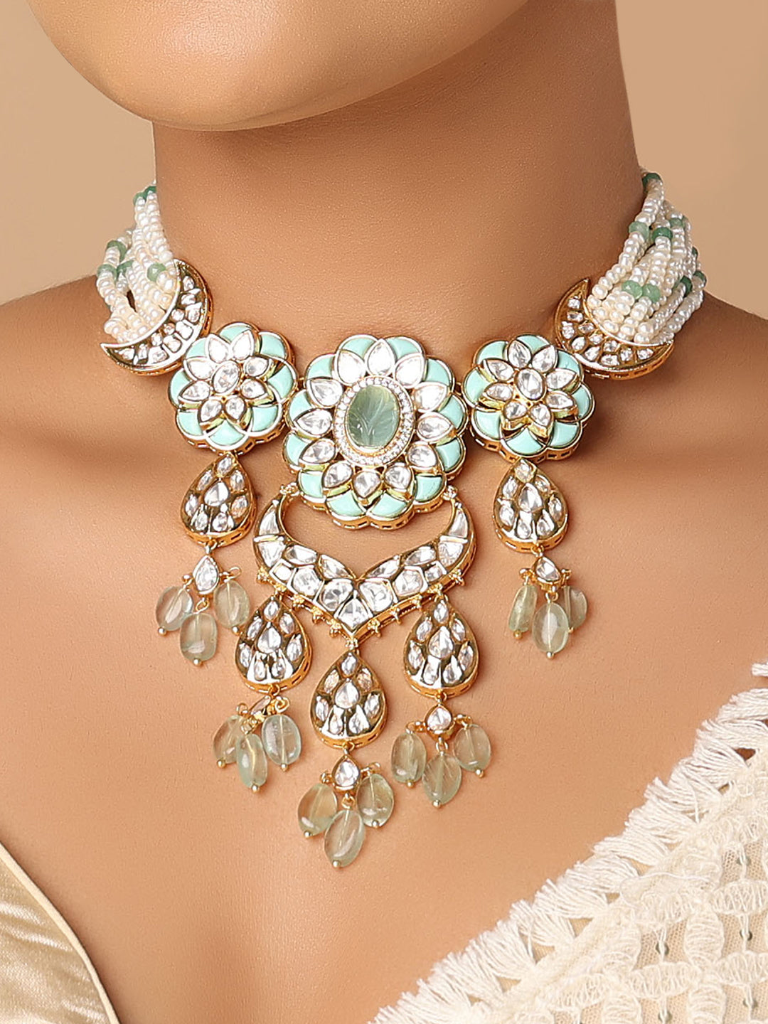 Polki Embellished Choker Necklace