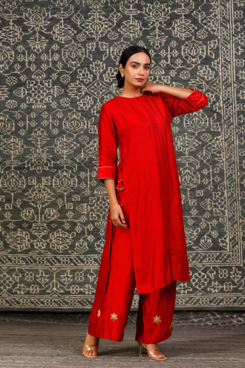 Noor Red Dori Kurta Set