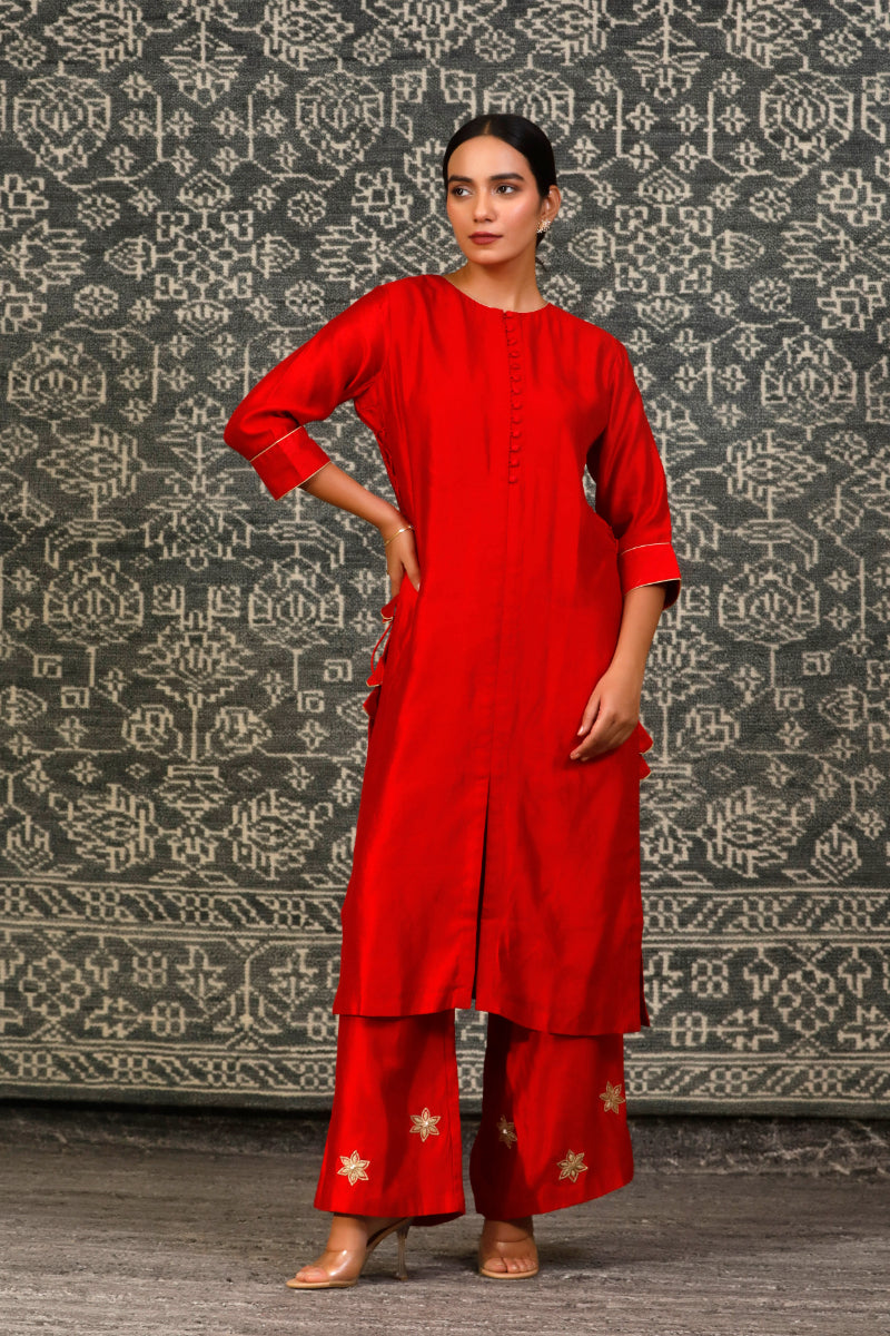Noor Red Dori Kurta Set