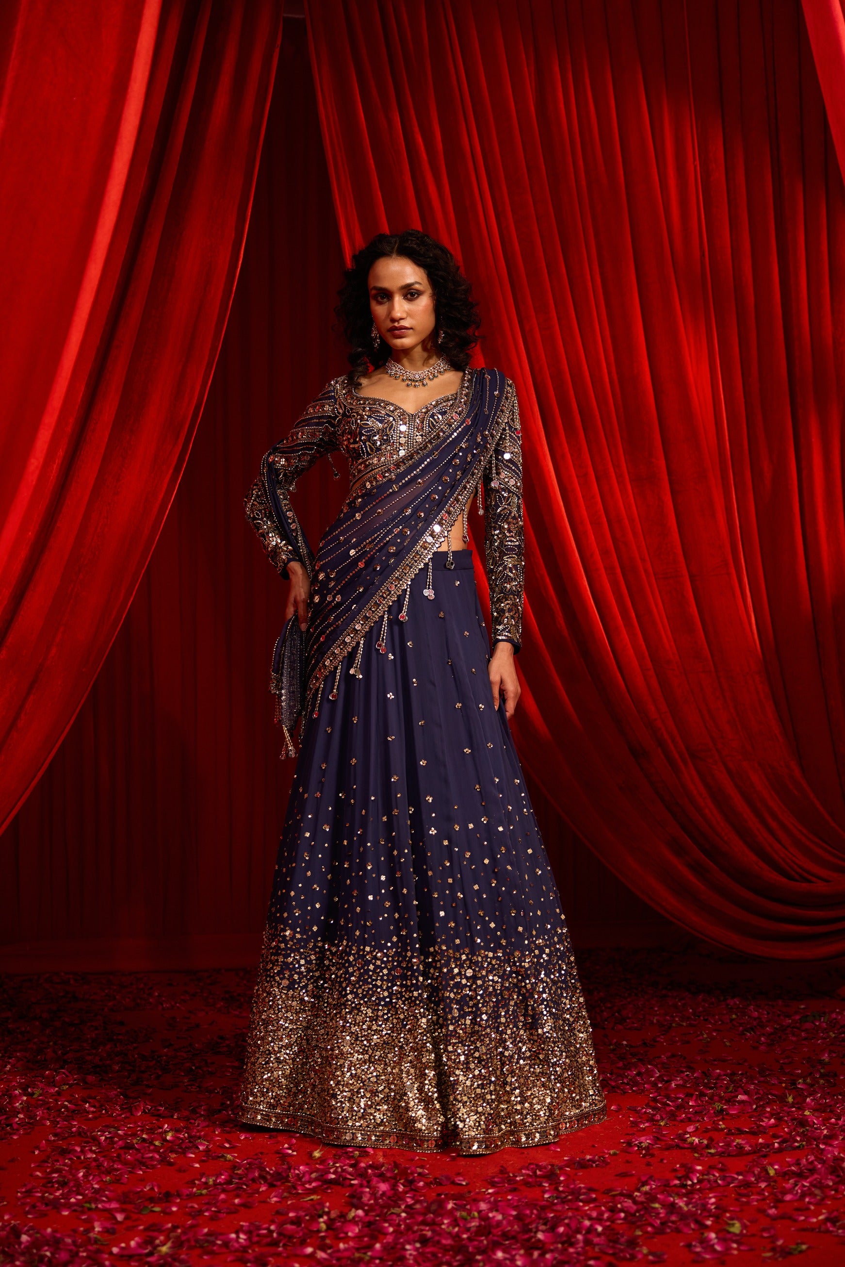 Neel Kamal Lehenga Saree Set