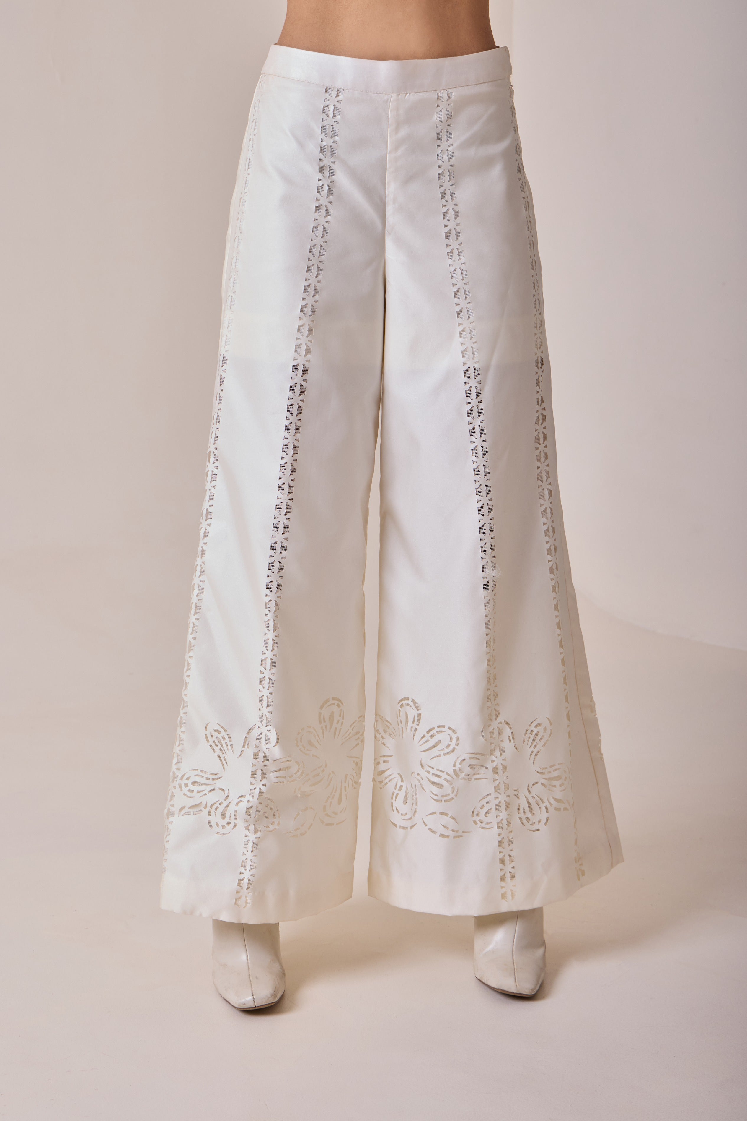 Pearl Cut-Work Pants