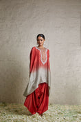 Load image into Gallery viewer, Silk Ombre Kaftaan With Cotton Satin Asyemmetric Pant
