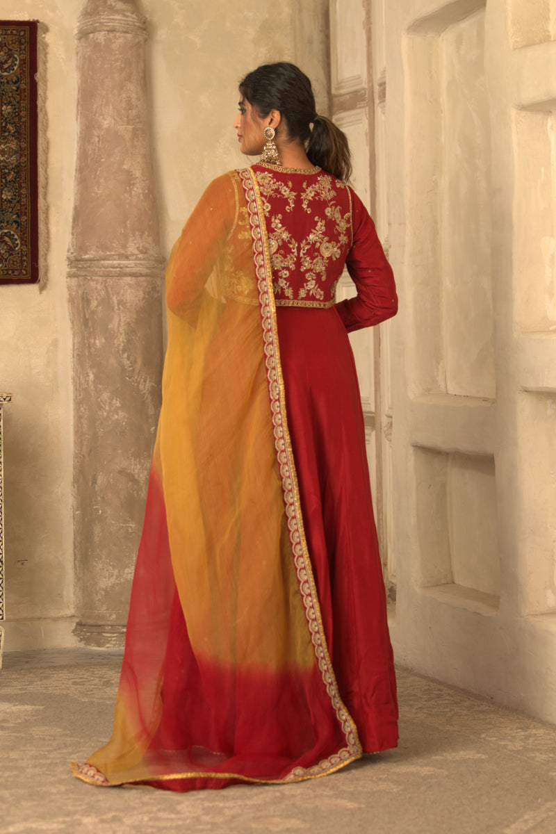 SHRI RED ANARKALI