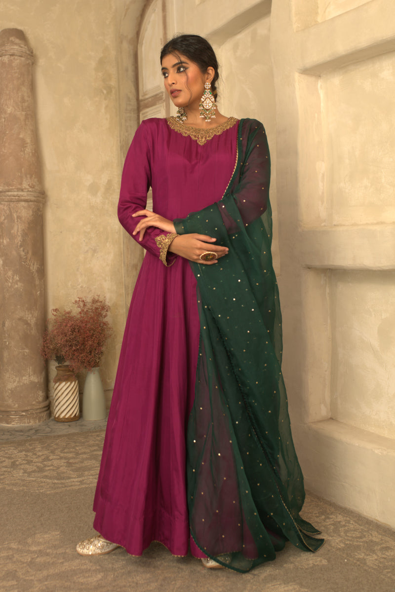 ANWITHA PURPLE ANARKALI