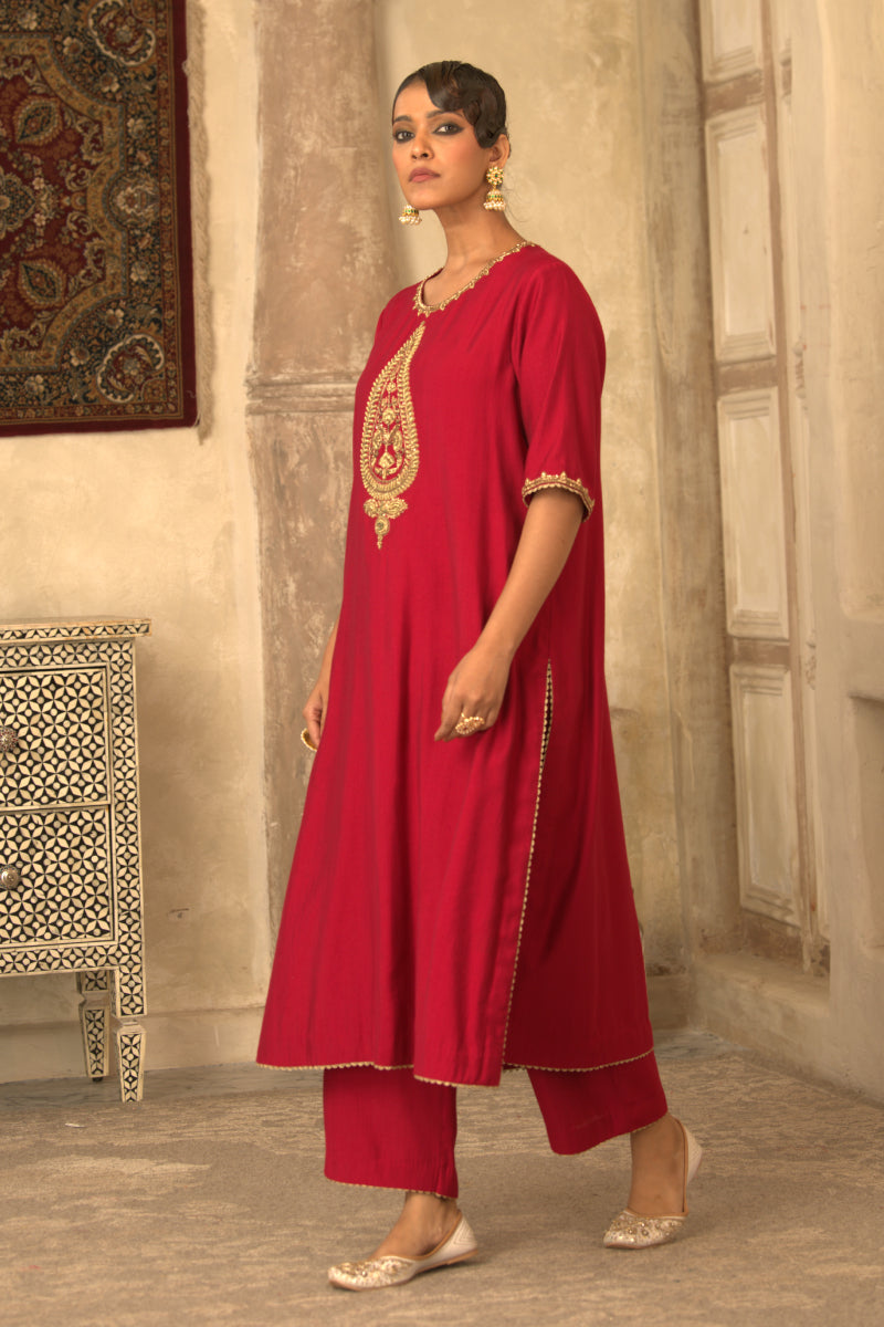 PINK MUGHAL AMBI SUIT SET