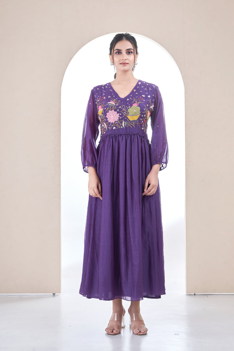 Purple Peony Dress