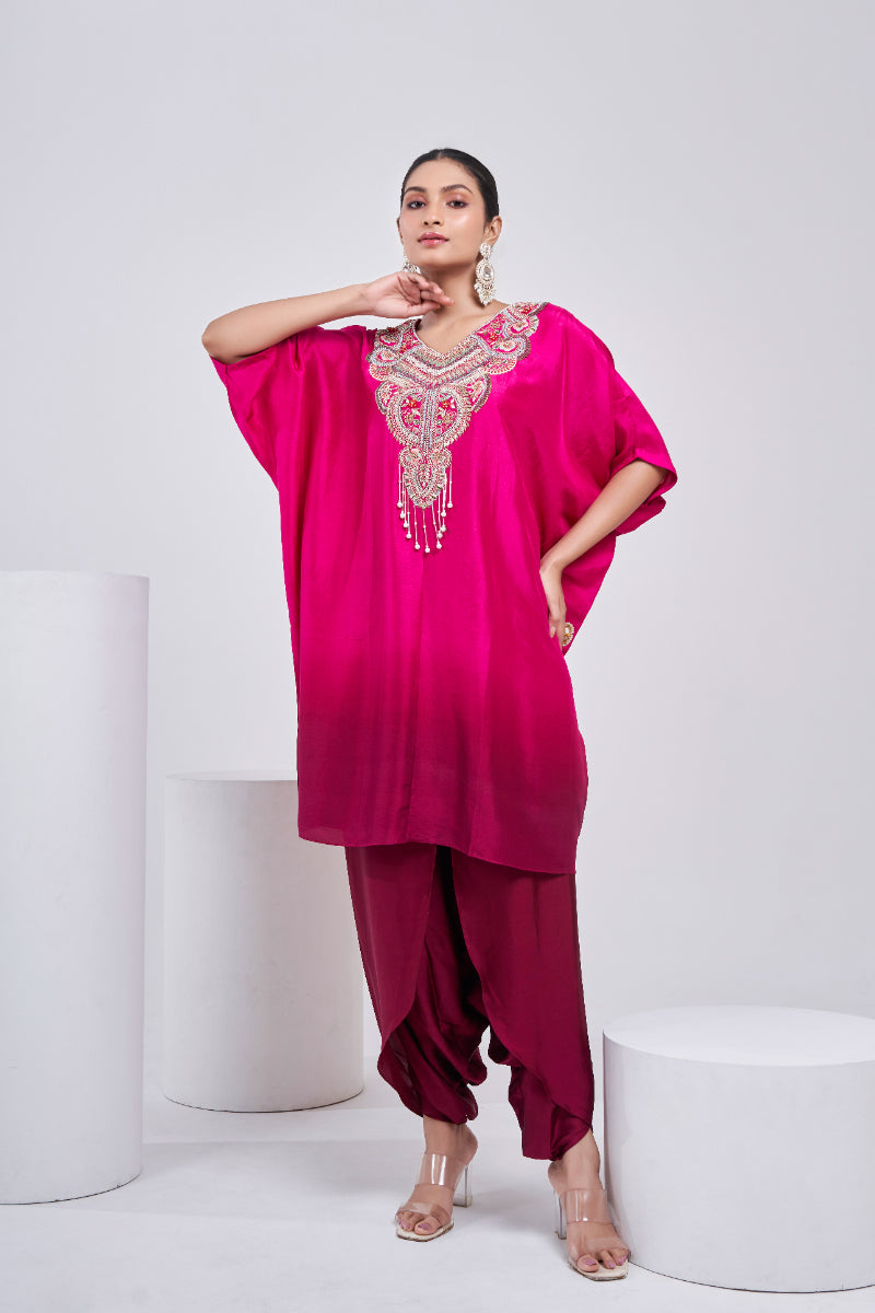 Rose Noir Kaftan set