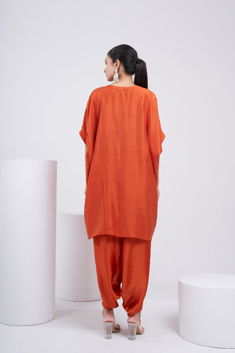 Burnt Orange Gulnaar Kaftan Set