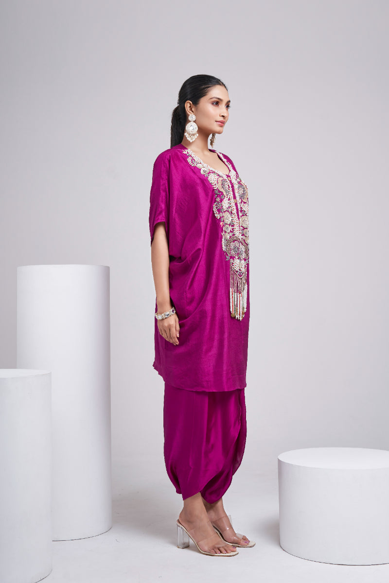 Purple Gulnaar Kaftan Set
