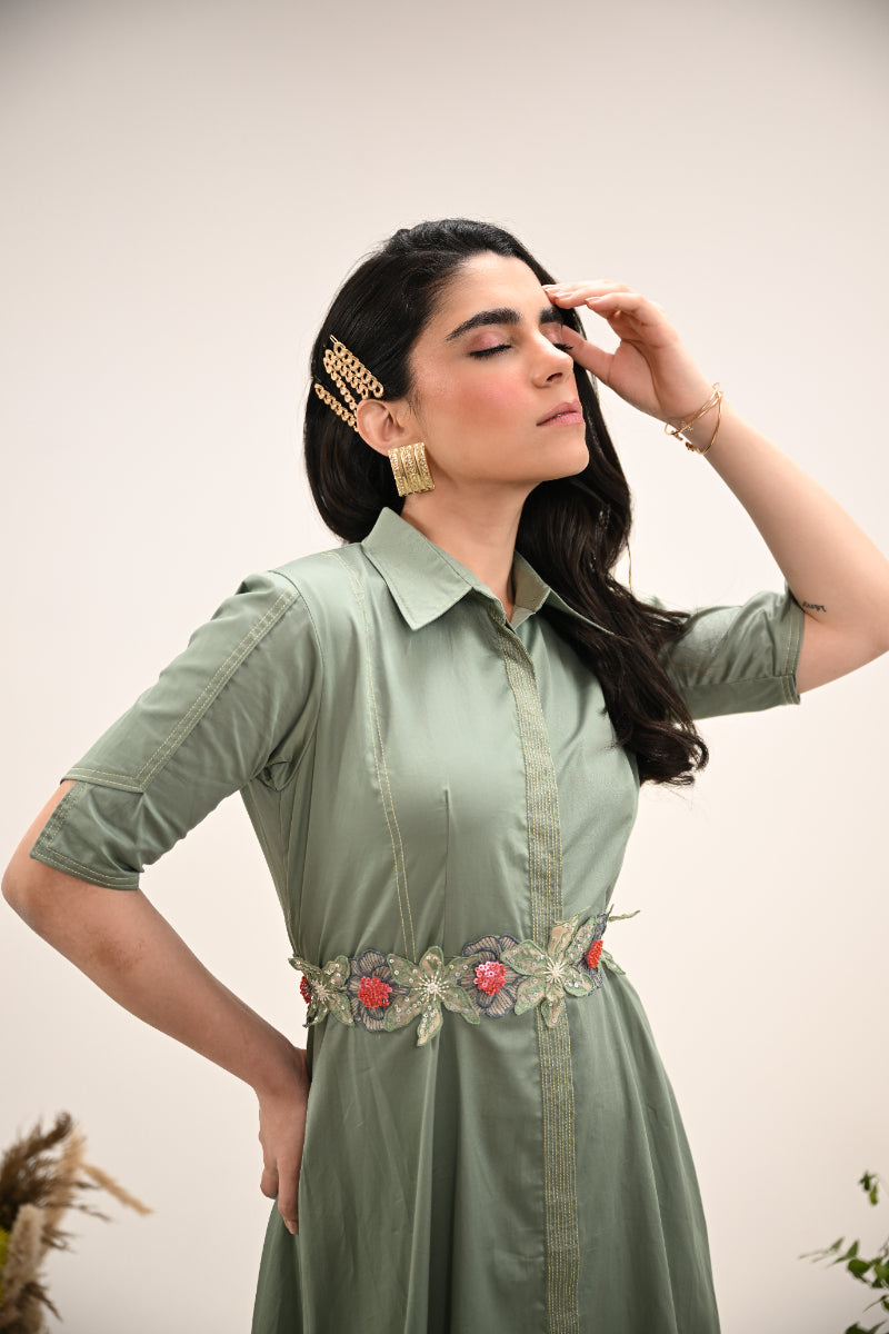 Teal Rosebay Dress