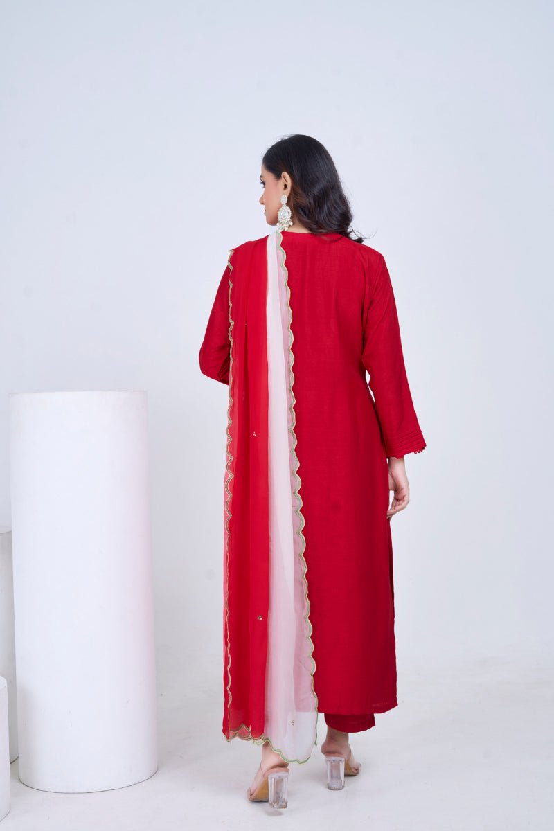 Ruby Bloom Kurta Set