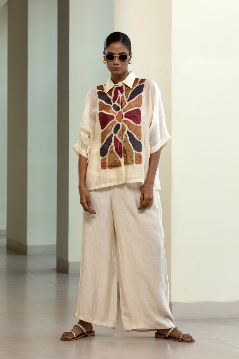 Eeda Full Patch Shirt - Off-White