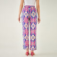 Load image into Gallery viewer, Blue and Pink Marine Wave Print Pants
