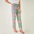 Load image into Gallery viewer, Green and Orange Marine Wave Print Pants
