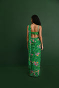 Load image into Gallery viewer, Adele Georgette Drape Saree- back view
