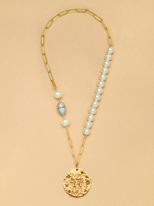 Pearl GEMINI Celestial Necklace