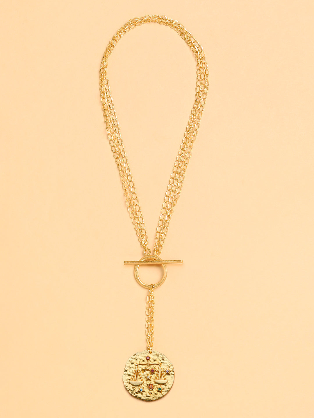 Lariat Style LIBRA Celestial Necklace
