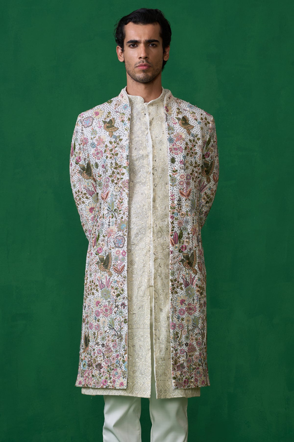 PHOOLPANKH IVORY INDOWESTERN SET
