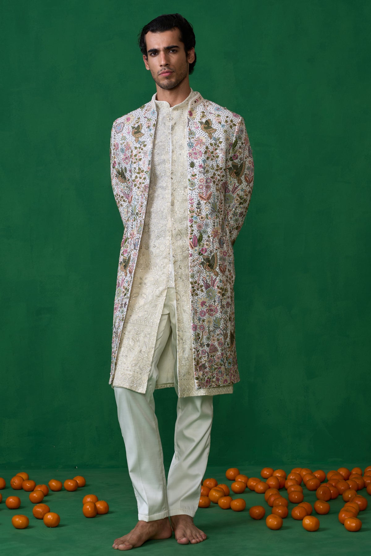 PHOOLPANKH IVORY INDOWESTERN SET