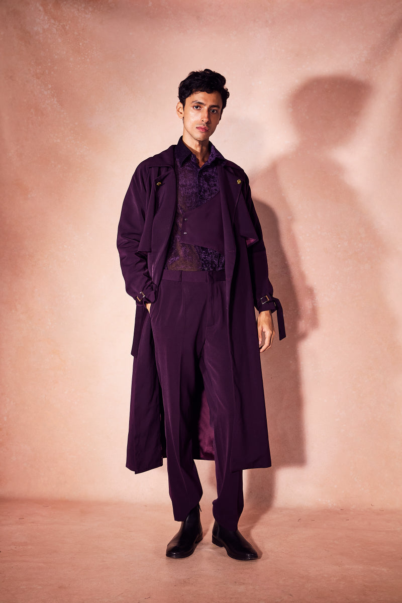 Plum Trench Set