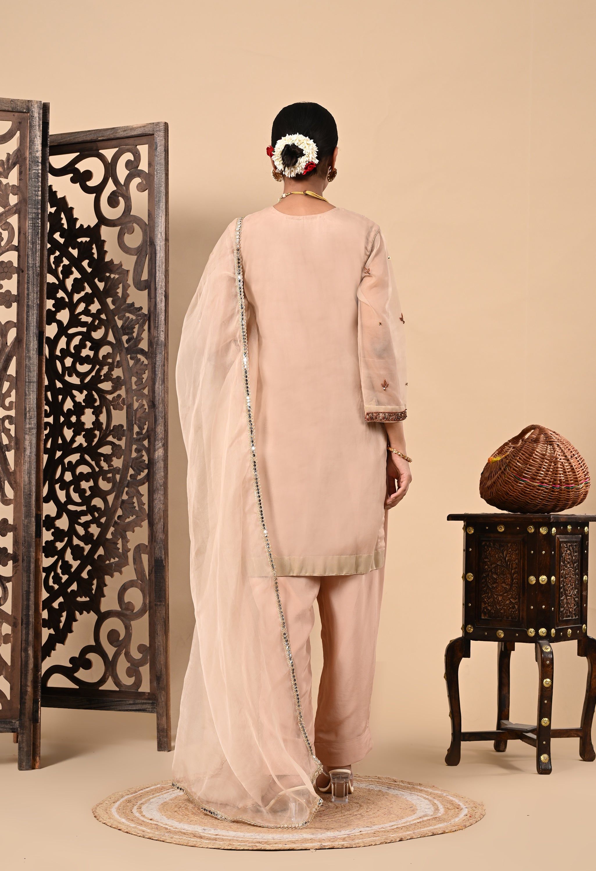 Peach Pink Kurta Set