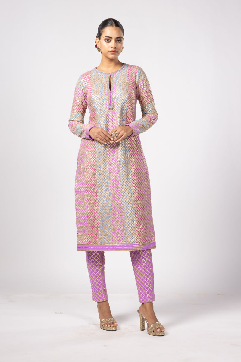 AQUA KURTA SET