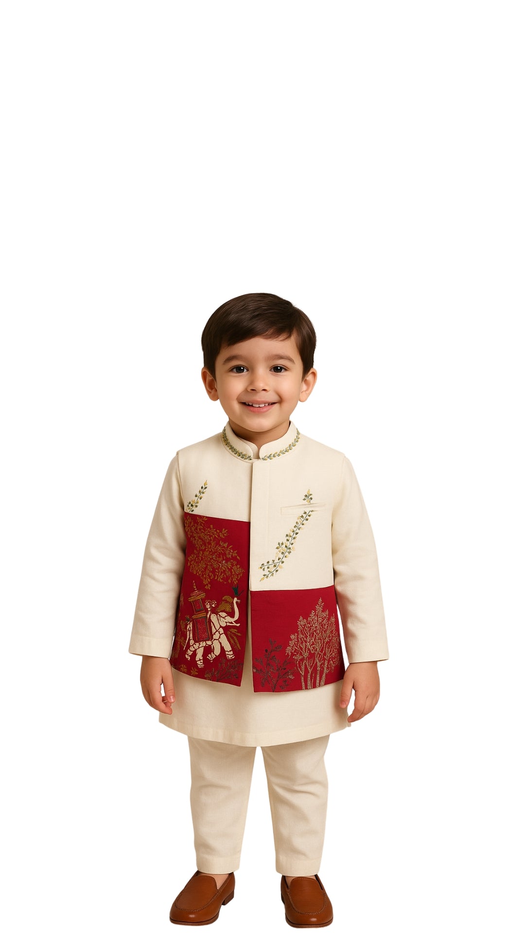 Rajvansh Ivory Nehru Short Kurta Set