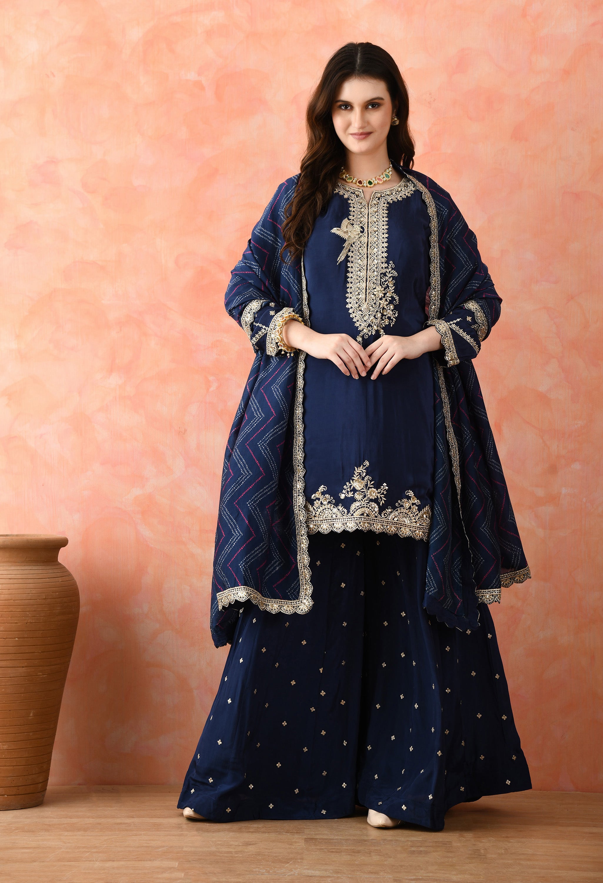 Blue Sharara Set