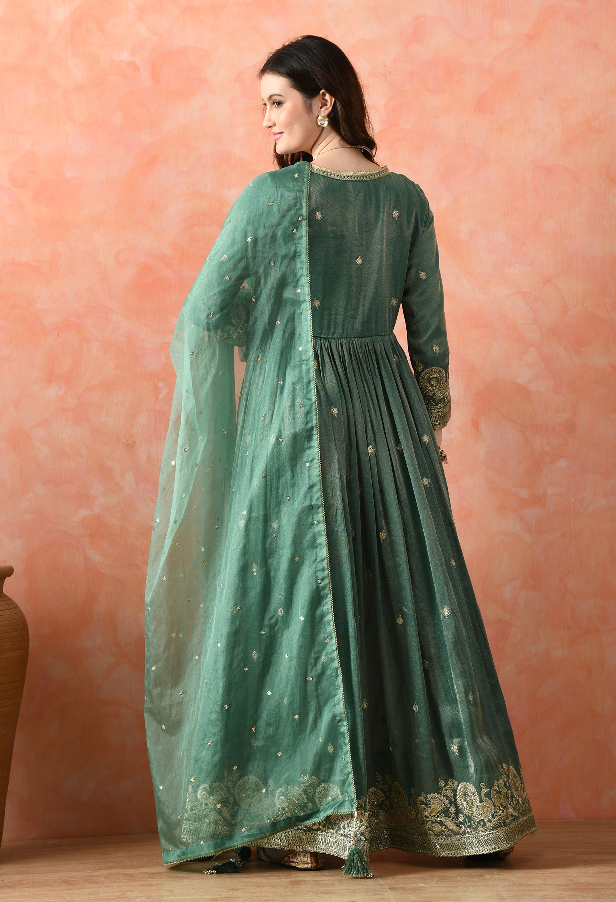 Green Anarkali Set