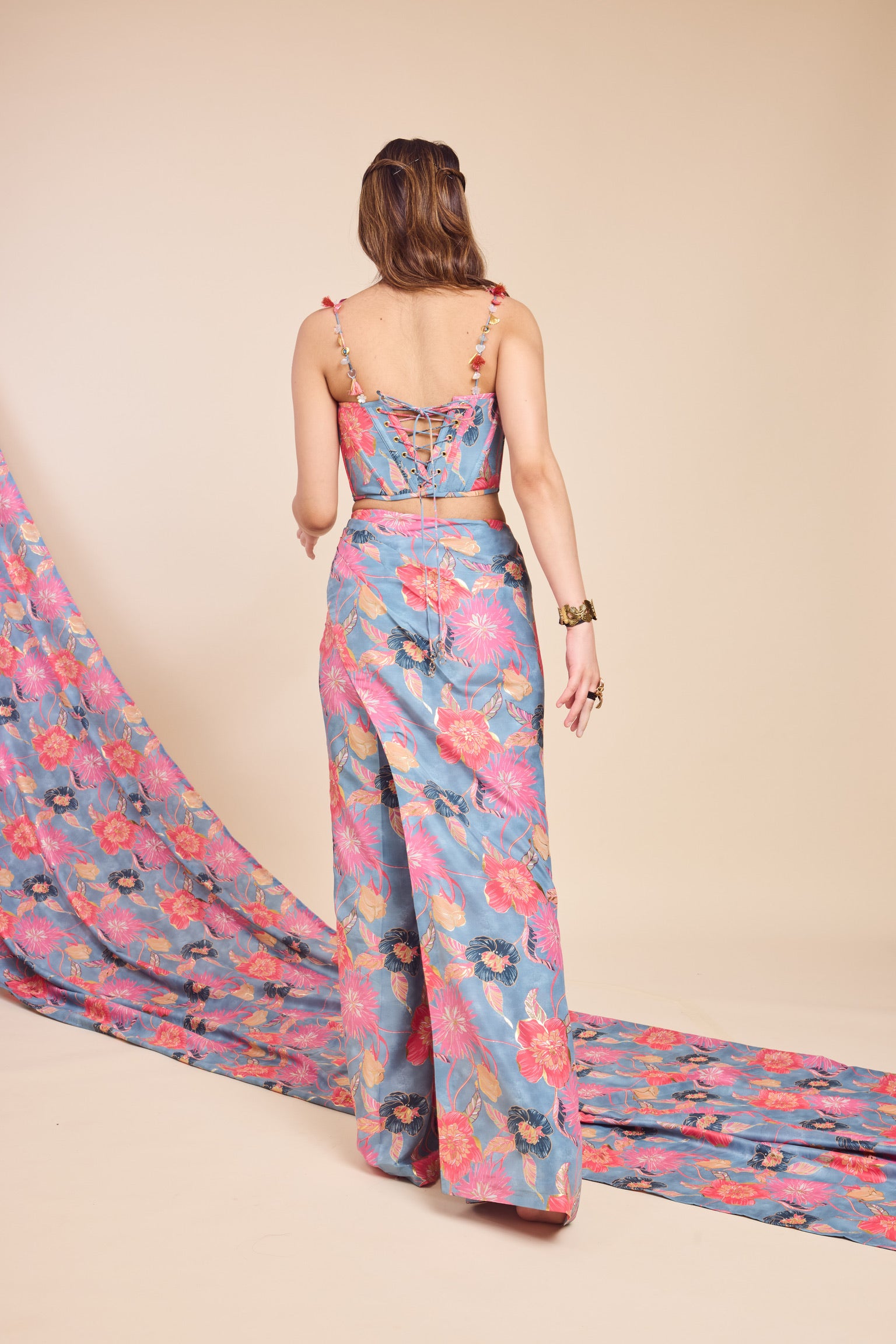 Diamond Corset with Drape Pants