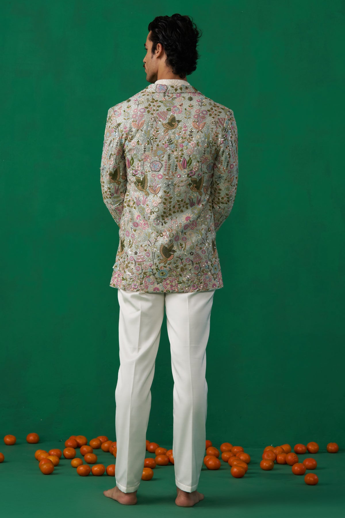 POOLPANKH SKY BLUE JODHPURI SET