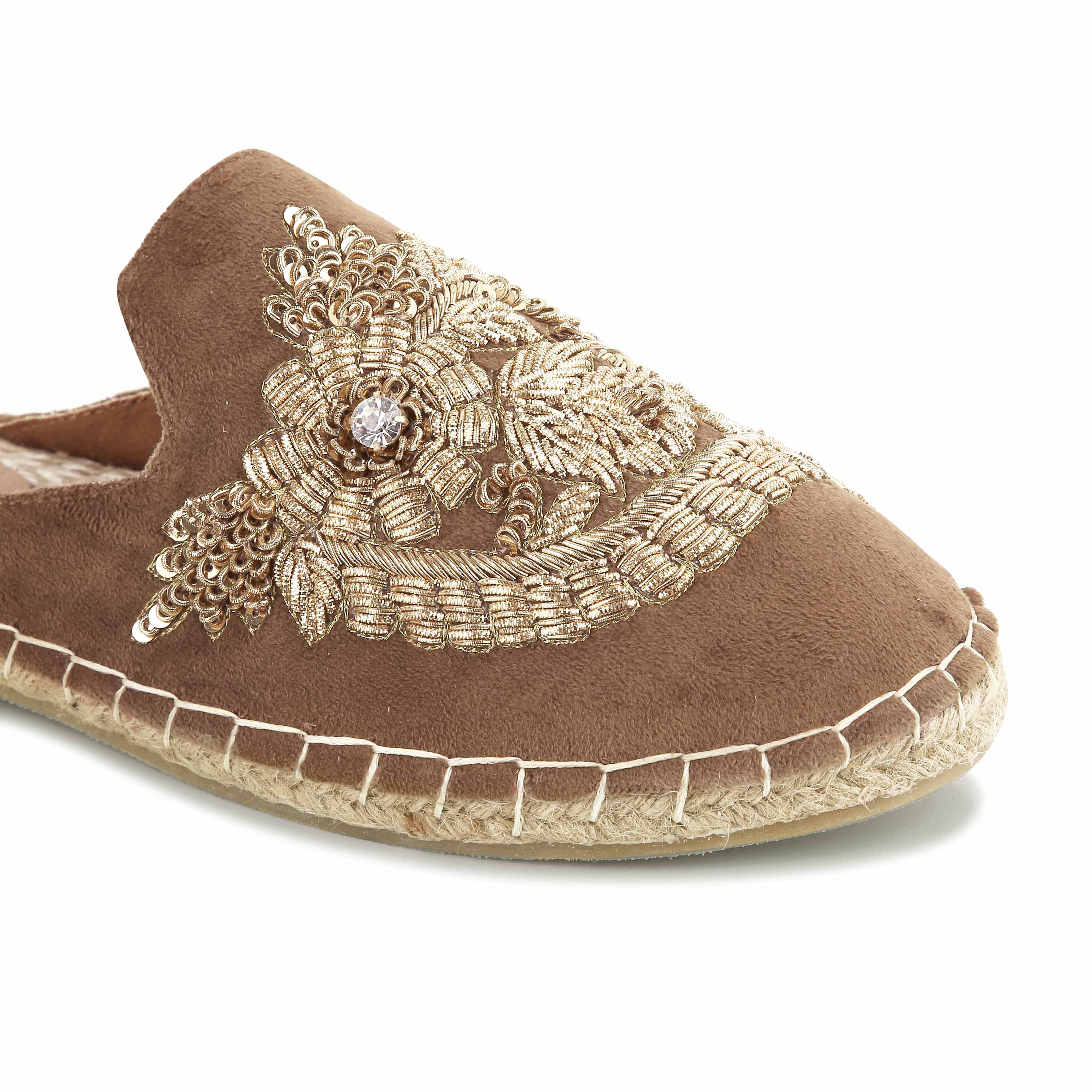 OTTOMAN ESPADRILLES GOLDEN PARTY FOOTWEAR FLAT