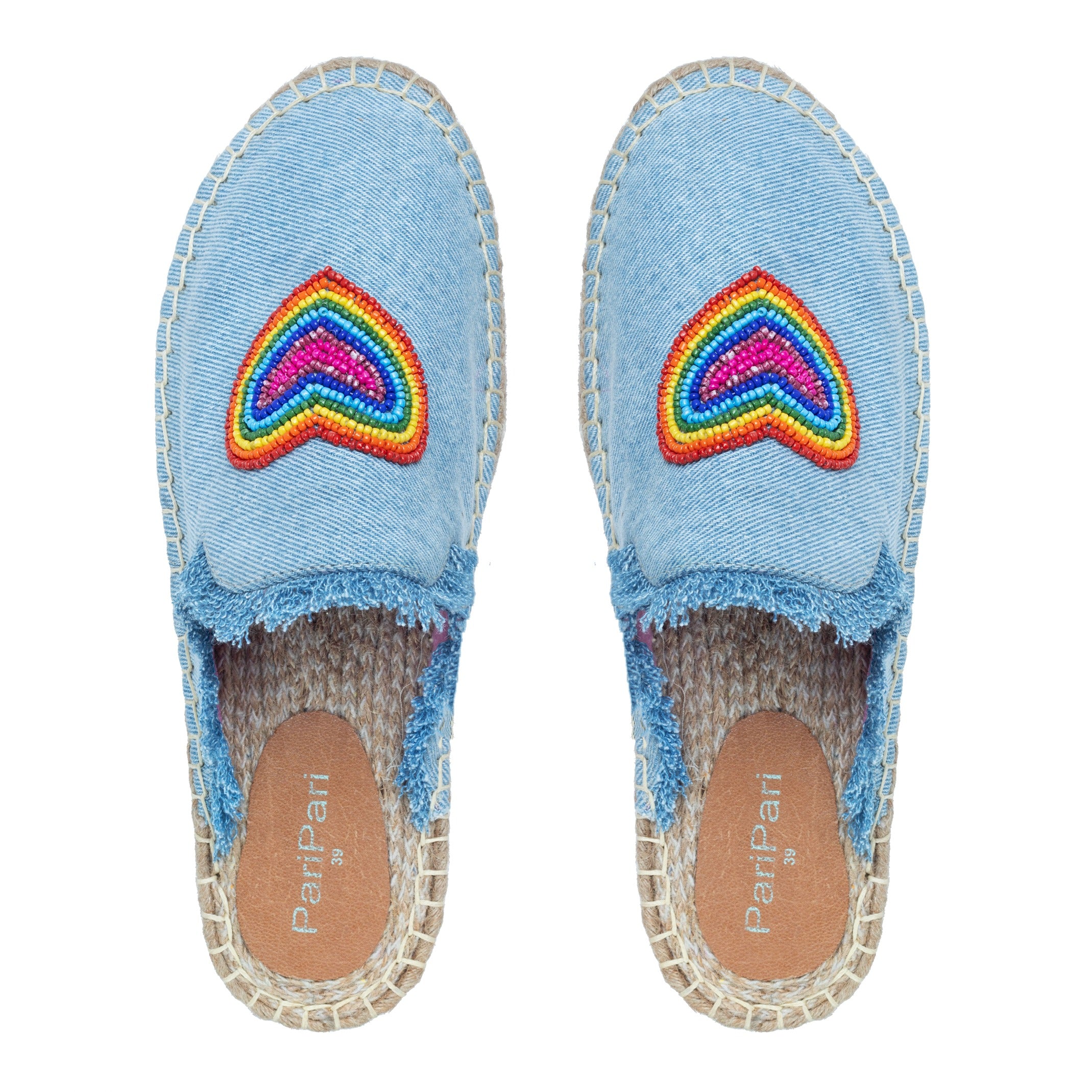 HEARTBEAT ESPADRILLES LIGHT DENIM FLAT