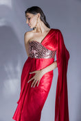 Load image into Gallery viewer, Red Embroidered Drape Dress
