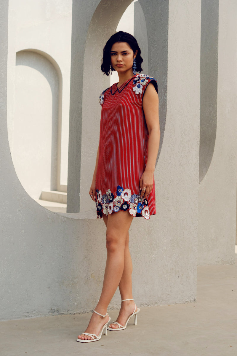 Red Caroline Power Dress