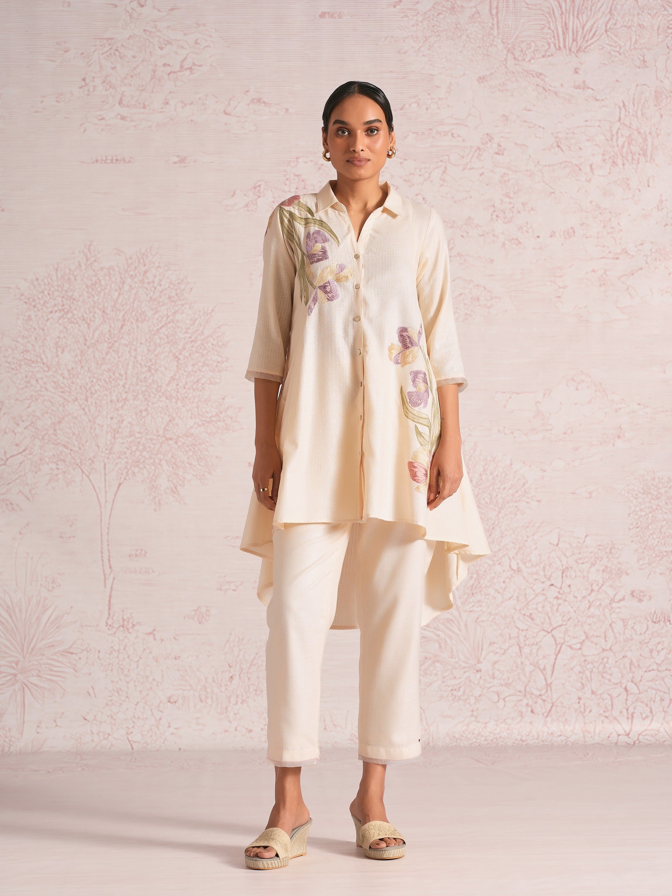 Painted Petals Ice Cream Cone Co-ord - Parchment