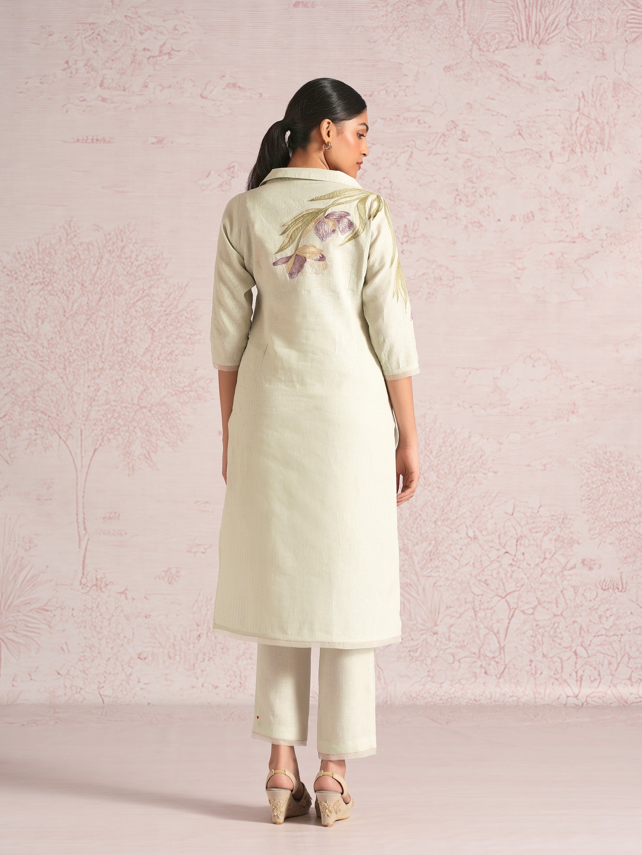 Painted Petals Kurta set - Bonny