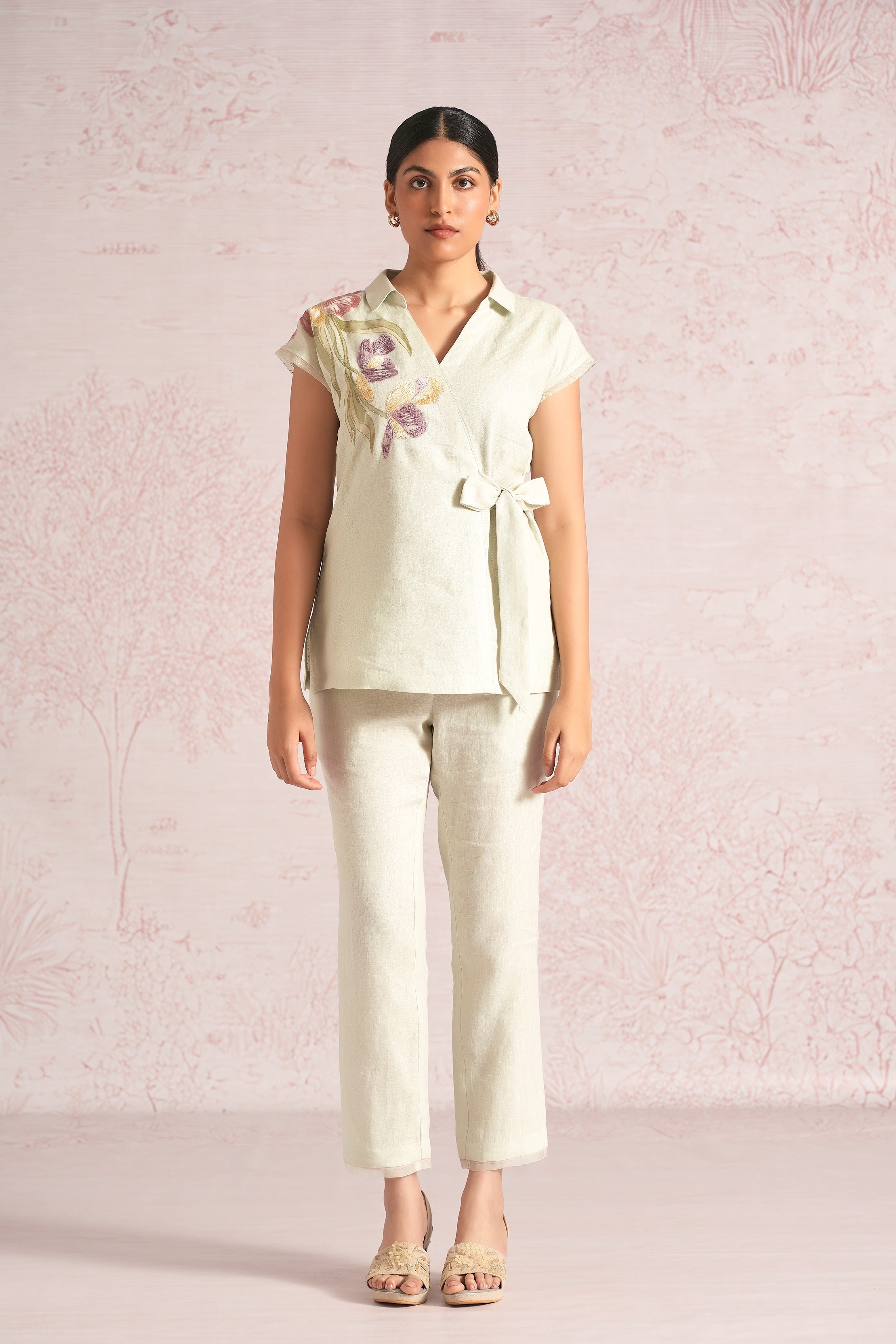 Painted Petals Wrap Co-ord - Bonny